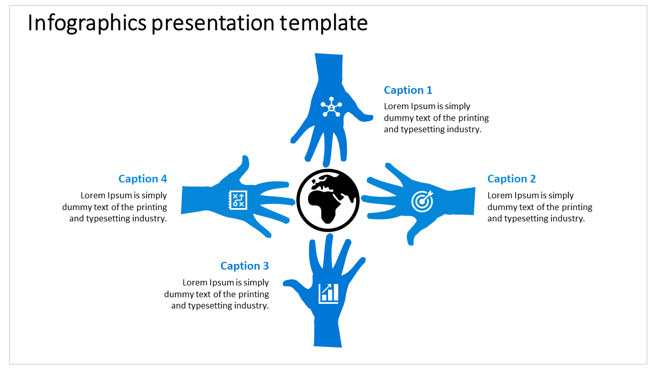 infographic presentation template-blue